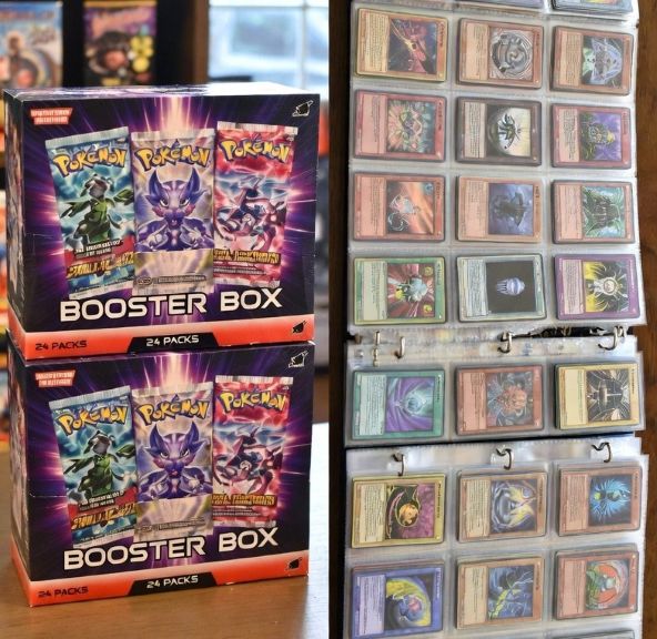unopened booster boxes versus organized single cards in binders